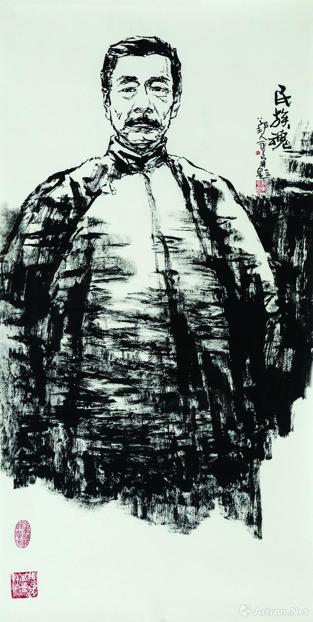 《民族魂》  吴永良 138×68cm