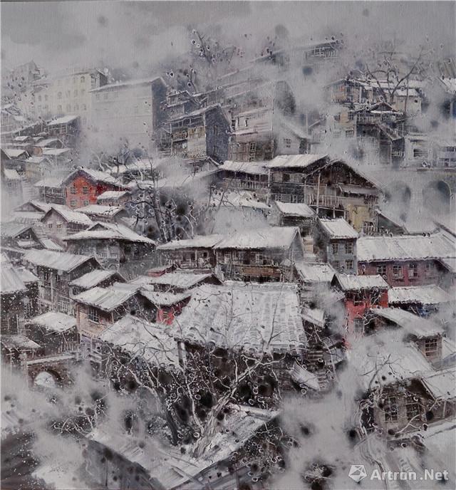 翁凯旋油画雪景图片