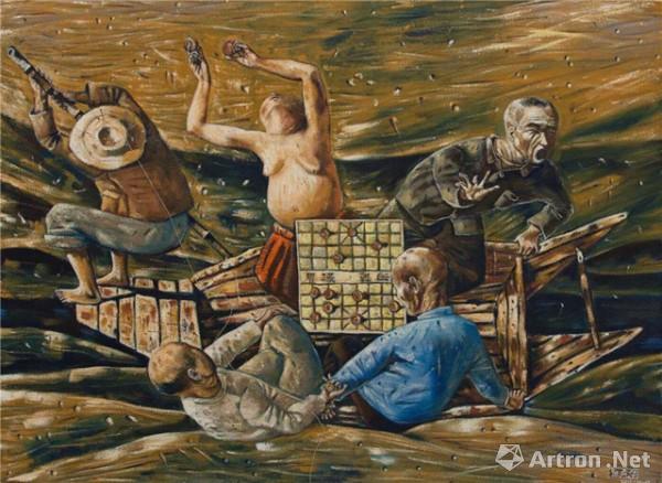 《楚河汉界》  熊庆华 100x73cm 2012年 布面油画