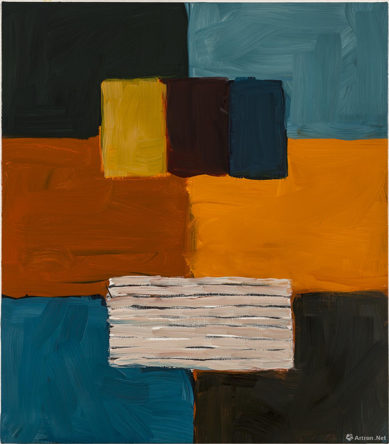 《untitled (robe figure)》  sean scully 32.1x28.1in.(81.5x71.