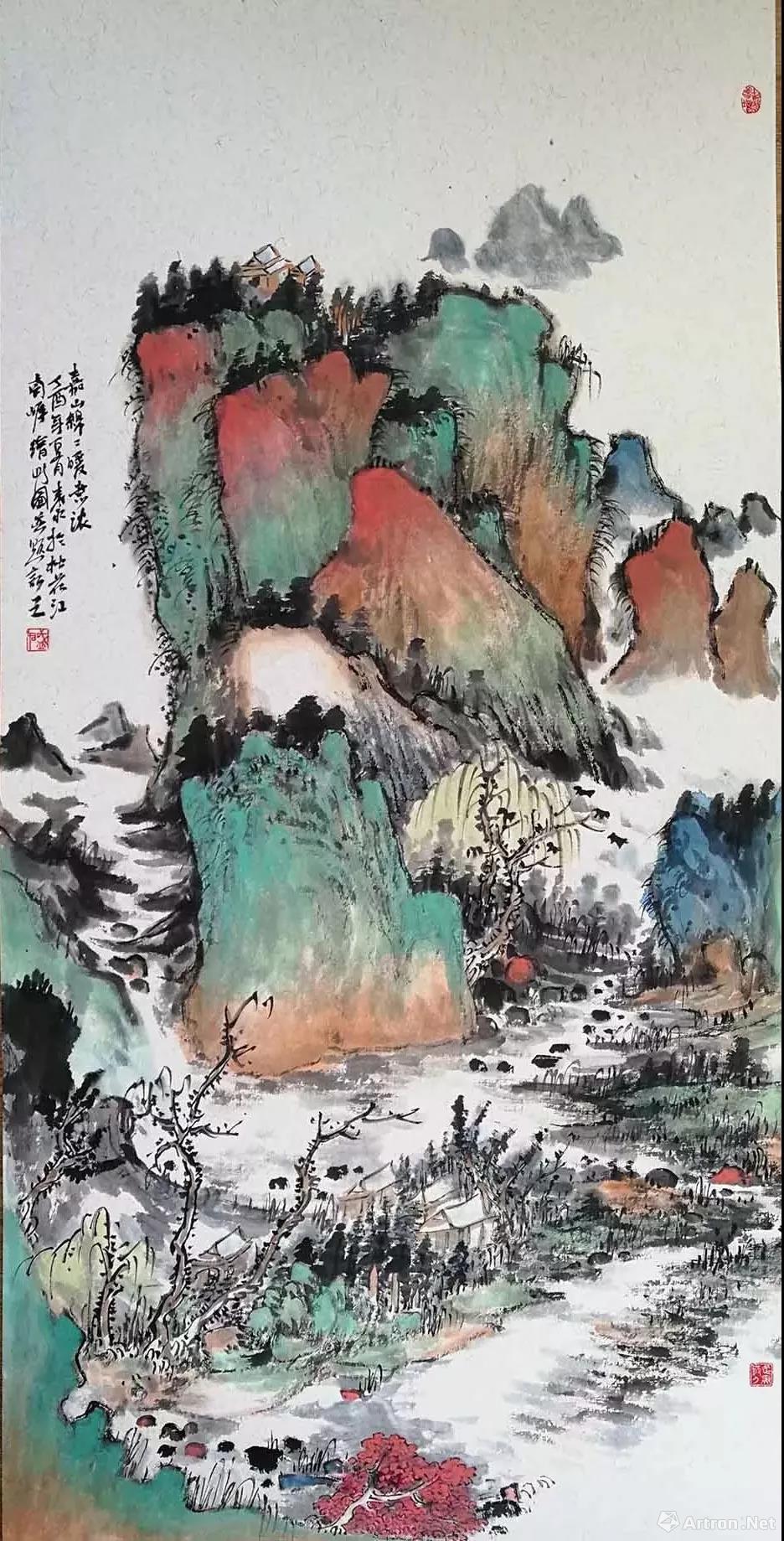 《武夷纪游系列之七 盛寿永 100x50cm 纸本