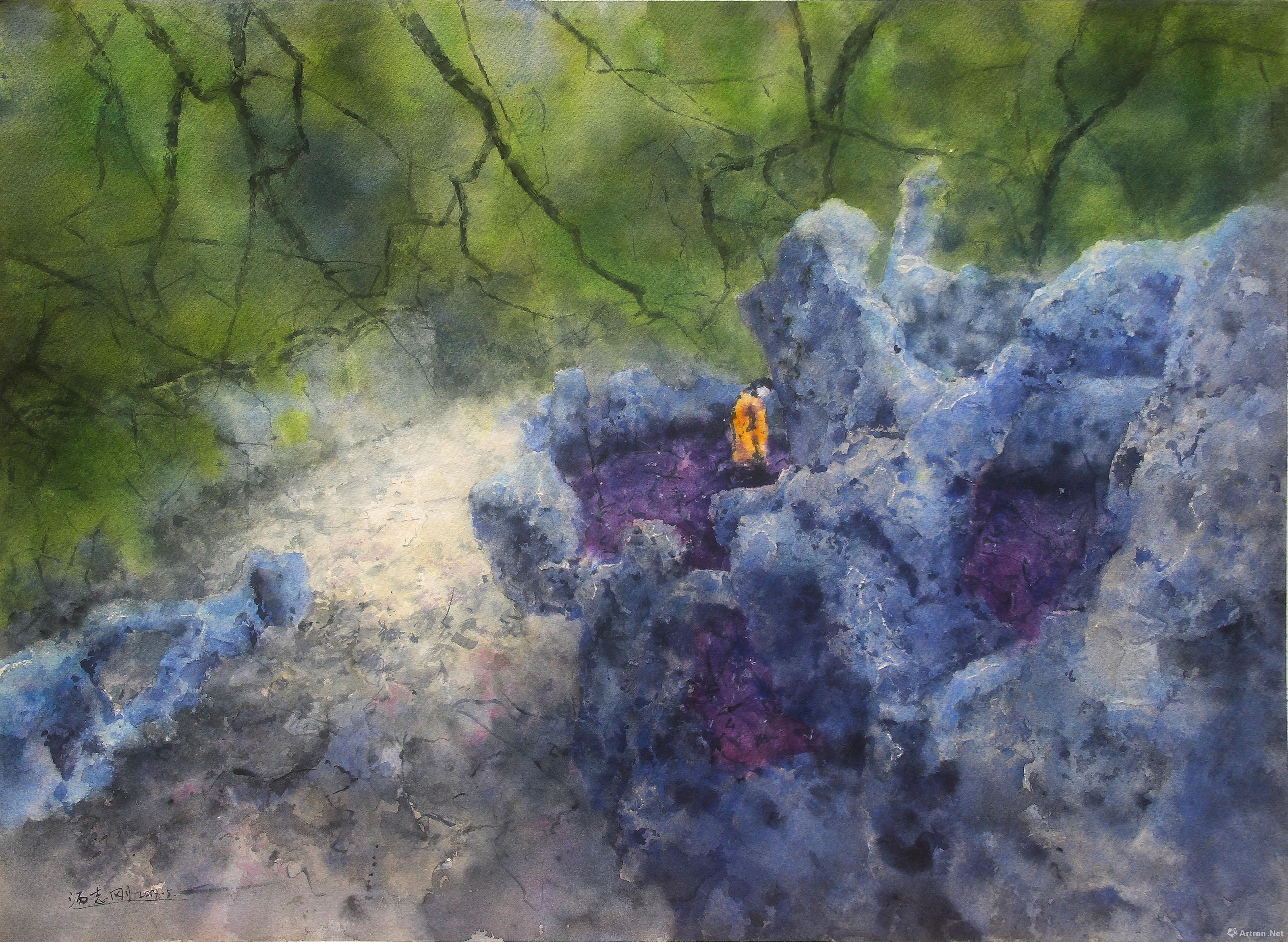 《游园惊梦no.2》  汤志刚 54x73.5cm 2018年 纸本水彩