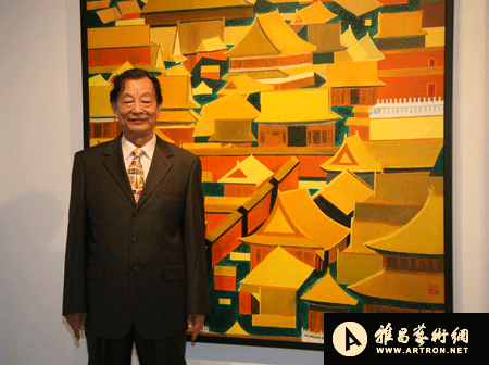 诗人画家严阵画展在纽约举办